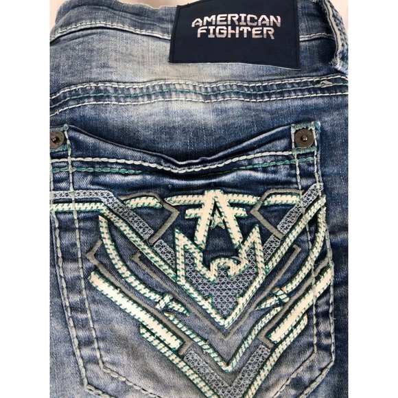 AMERICAN FIGHTER Men Denim Jeans DEFENDER AXIS MAN - Picture 13 of 13